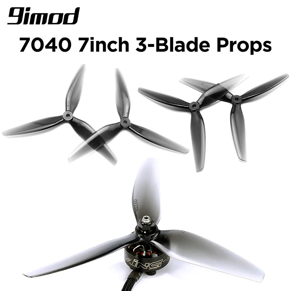 9IMod HQ 7x4x3 7040 Vonuchy 7 palcov 3-lopatky Tri-Blade Ress pre RC FPV Racing Drone