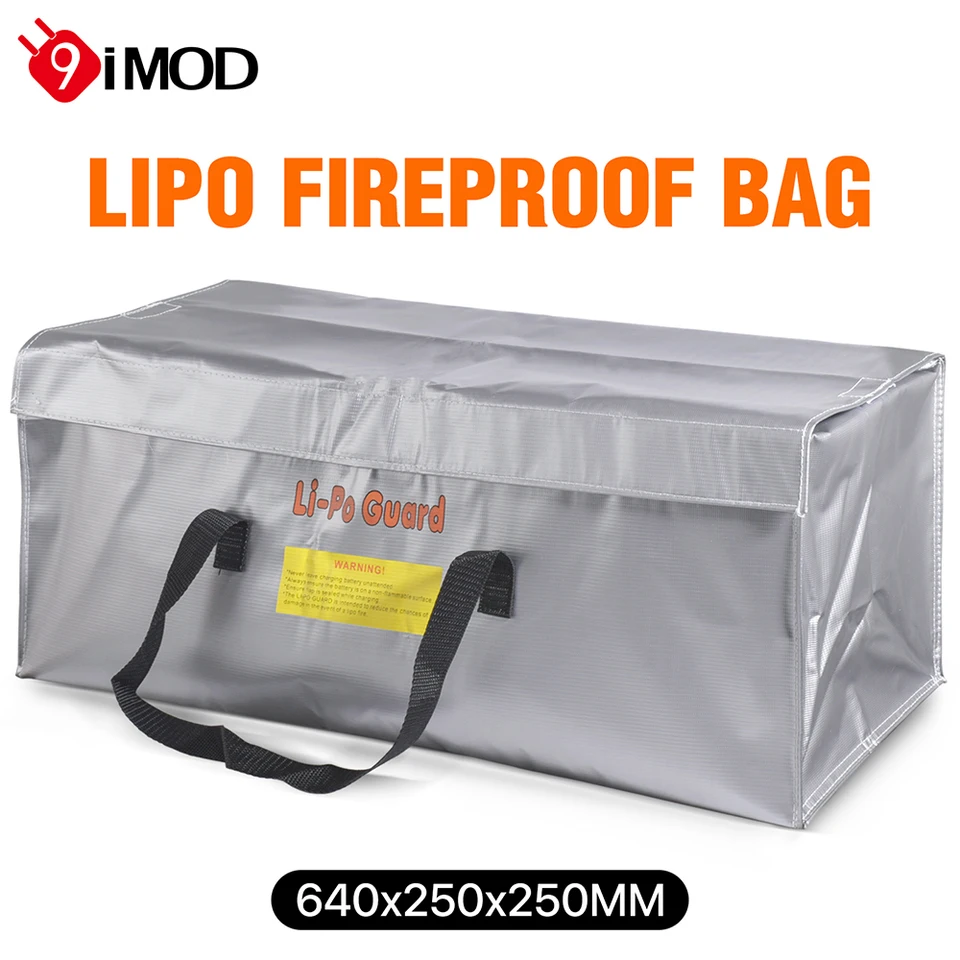 9imod lipo strážna bezpečnostná taška Fire odolný voči výbuchu, prenosný prenosný lipo Safety Bag 640*250*250 mm pre batériu automobilovej batérie RC FPV