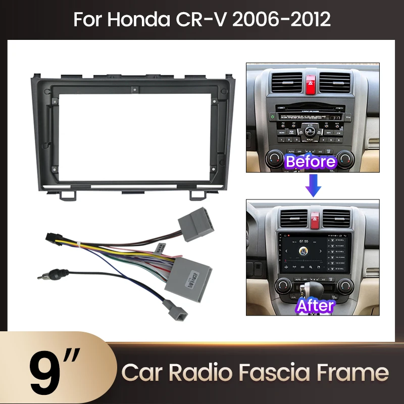 9inch 2DIN CAR Radio Fascia Frame Adapter pre Honda CRV CR-V 2007-2011