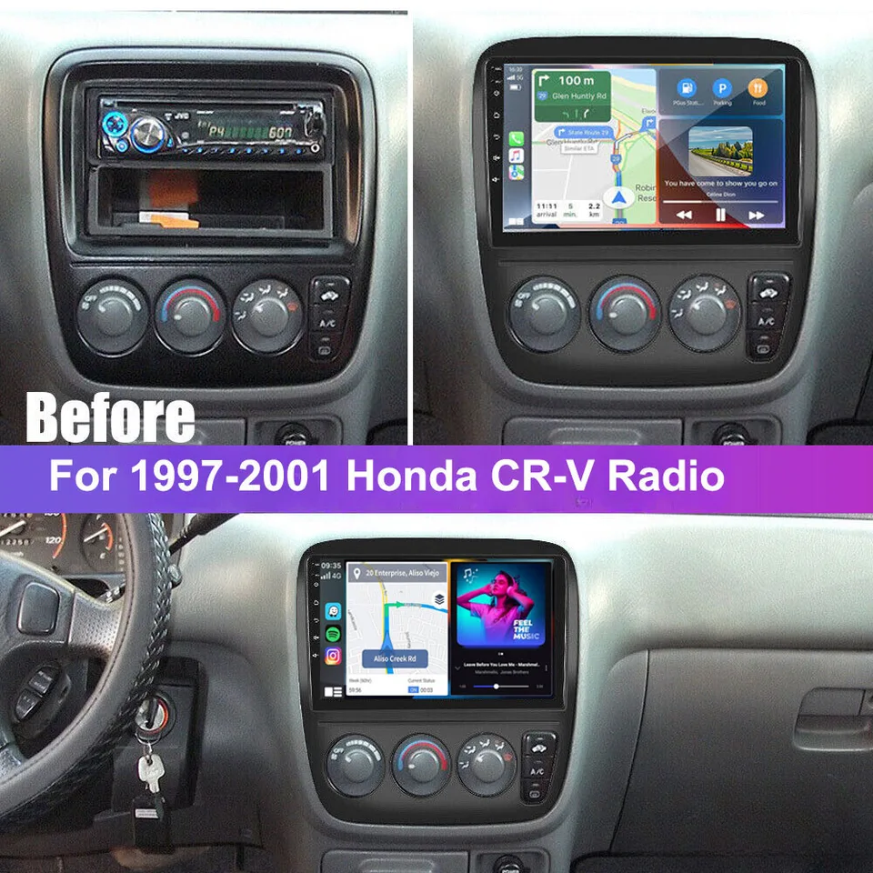 9inch 2G + 32 GB Car Stereo rádio-play GPS WiFi kompatibilné pre CRV 1995-2000 Android 13