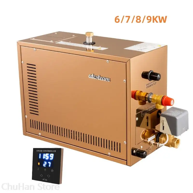 9KW Automatický parný generátor z nehrdzavejúcej ocele Automatické deskaling sauna miestnosť parný kúpeľ pre kúpeľ