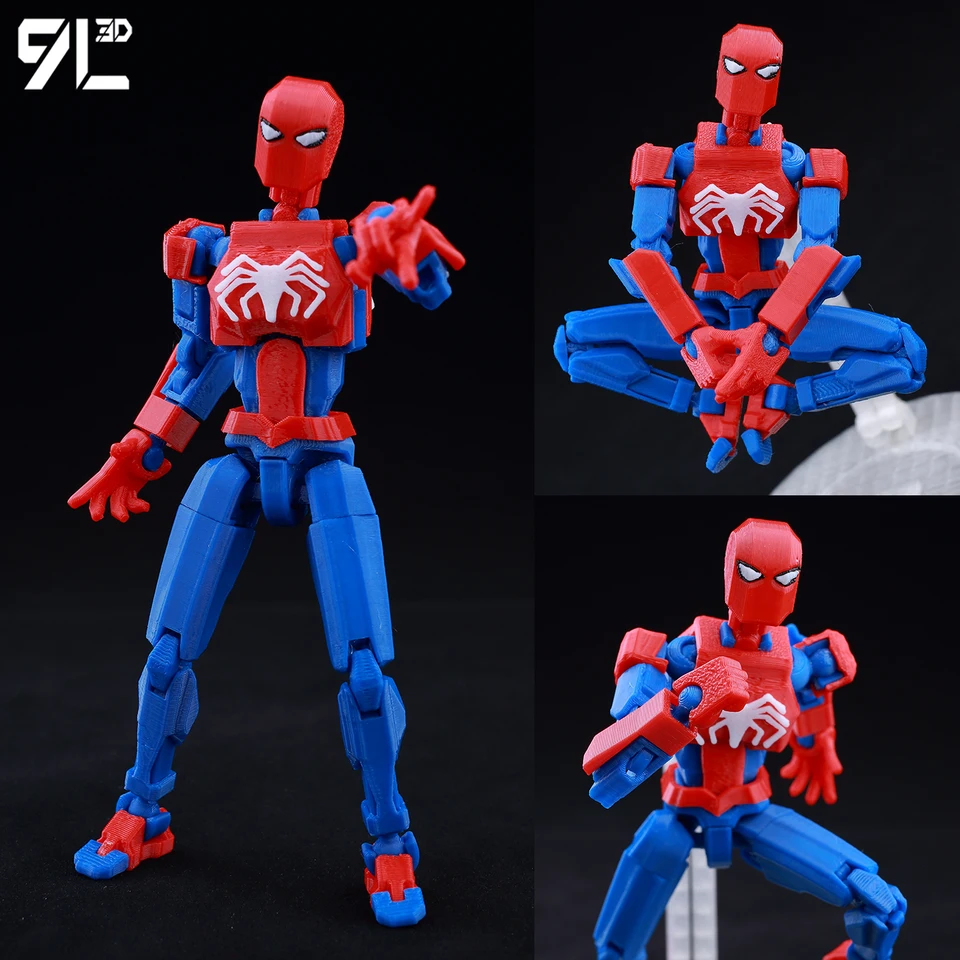 9L3d Vytlačené Lucky Dummy 13 Spider-Man 3D Tlated Action Figure, Multi-Roined Anime Anime Model, Zberateľný darček pre fanúšikov