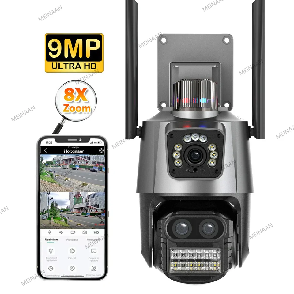 9MP 5K WiFi IP Camera 8x