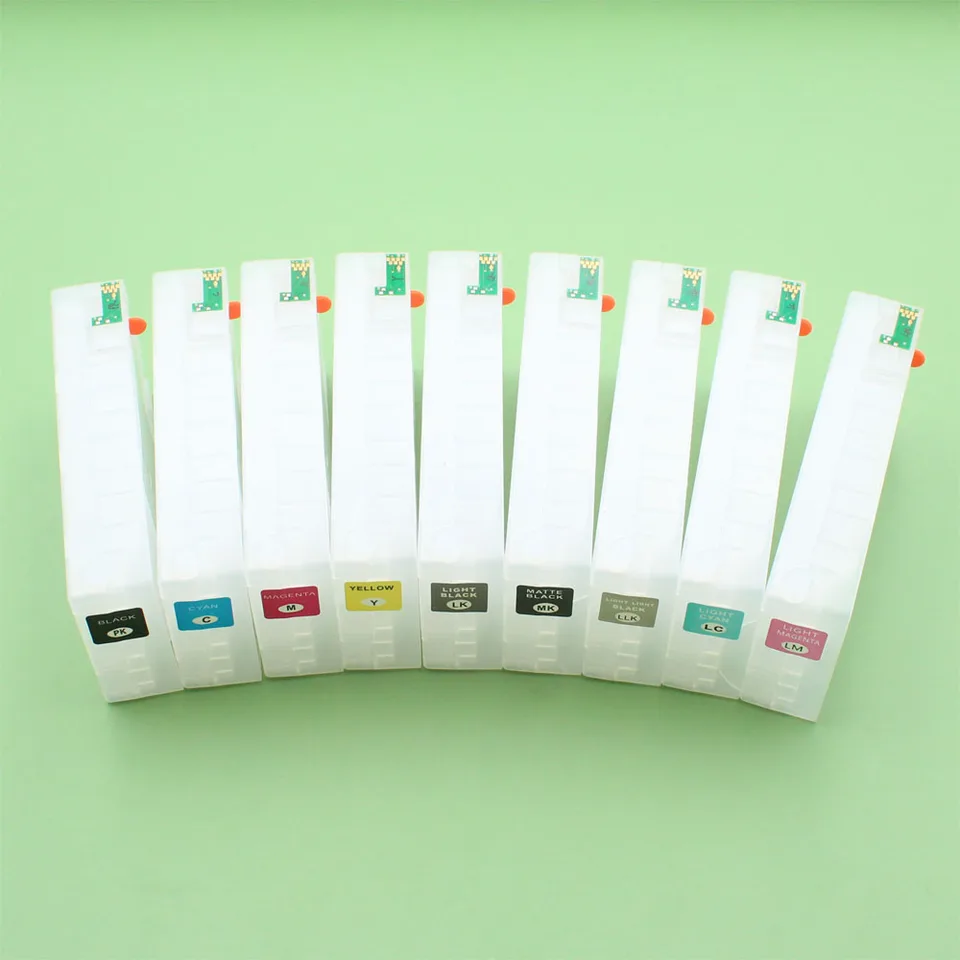 9pcs 160 ml prázdna náplňová atramentová kazeta so snímačom Arc Chip pre tlačiareň Epson 3800 3850 3880 3890 3885 3880C