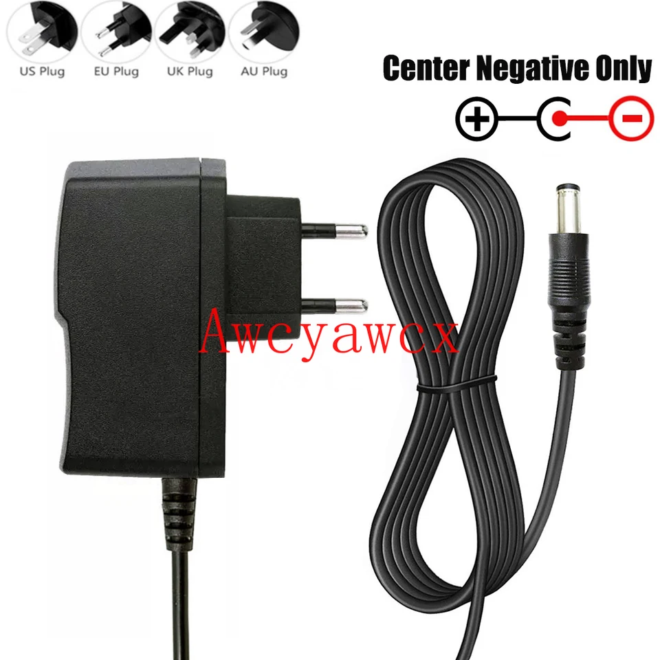 9V 1A 1000MA AC DC DC Adaptér adaptér napájací nabíjačku na nabíjačku pre Casio LK300TV LK-100 LK-200 LK-210 AD-5 AD-5MLE