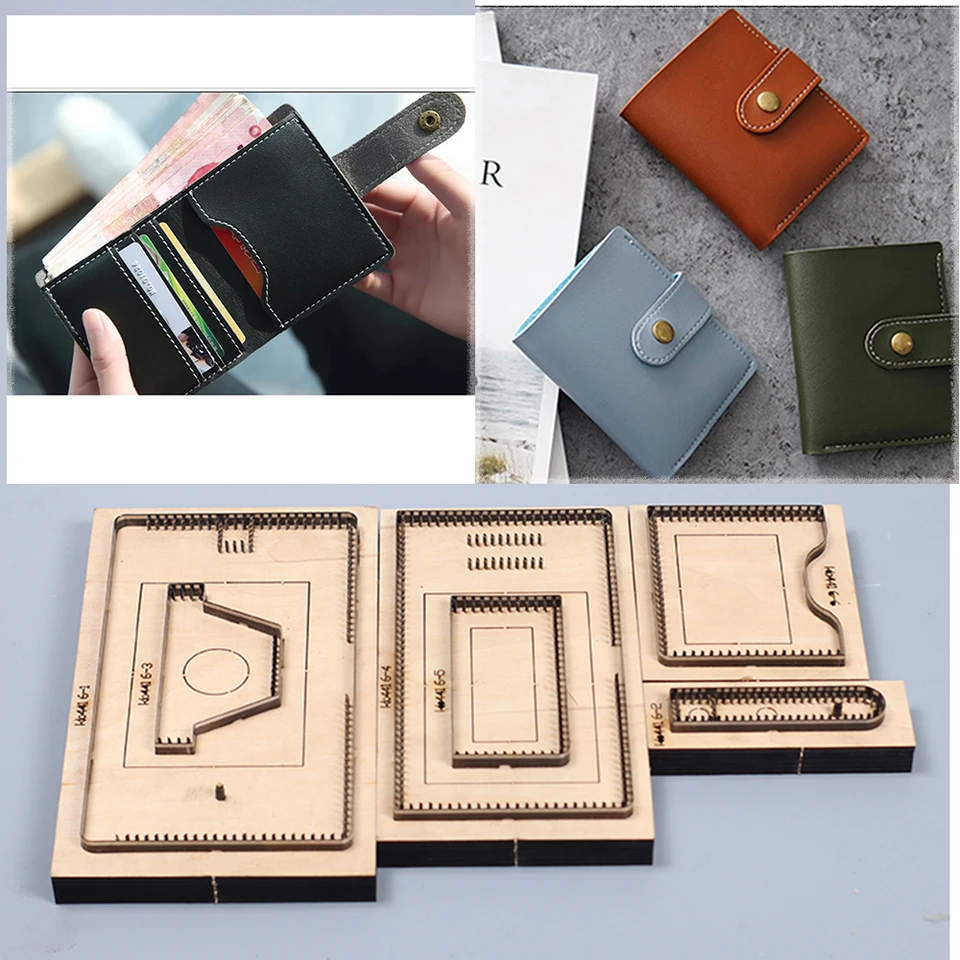 9x11x2cm držiteľ karty Peňaženka kožené remeselné rezy matrice nožom na plesňu