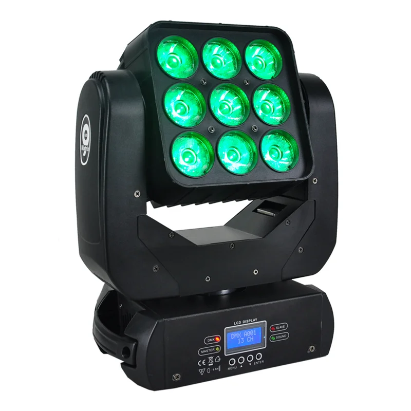 9x12W Matrix Wash RGBW 4in1 LED lúč pohybujúca sa hlava Light Pixel Ovládanie DMX512 Light Club Night Party Effect Light Show Show