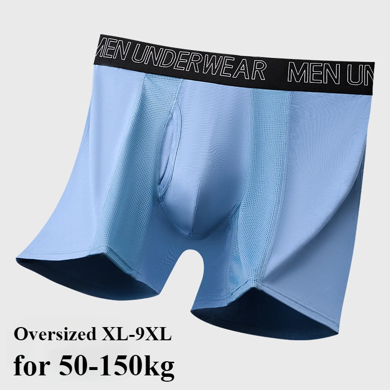 9xl extra veľkú veľkosť pánskych nohavičiek Bambus Fiber Boxer Shorts Stredný pás Športové spodné prádlo Antiwear Long Legs Boxer Knickers 150 kg