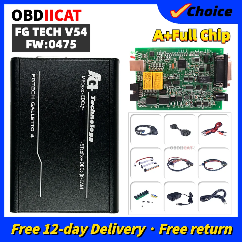 A+ FGTech Galletto 4 Master V54 FG-TECH V54 VD300 0475 Podpora BDM FULL FUNKCIA UNLIMITEOBD2