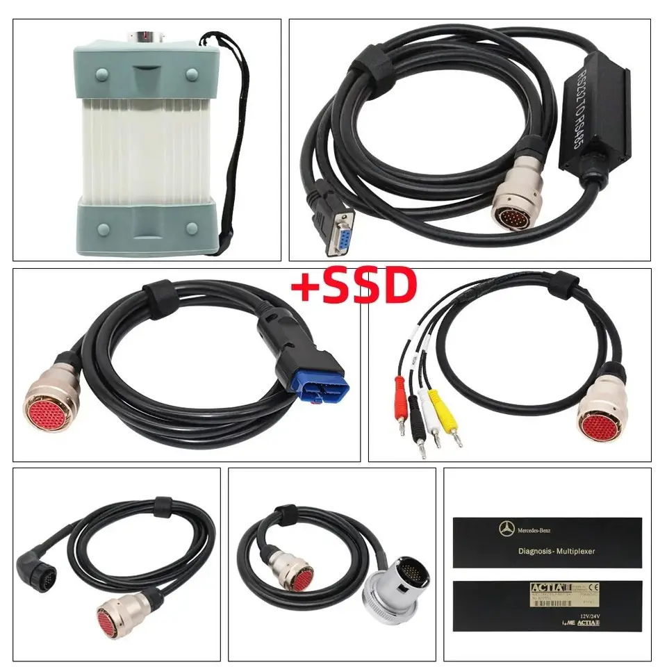 A +++ MB Star C3 Full Chip MB C3 Celá sada Set Support 12v a 24V SD Connect Multiplexer Tester Diagnostic