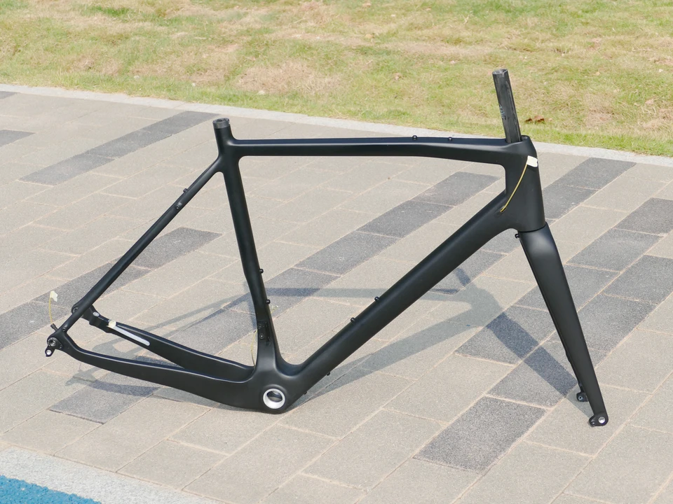 A- Nový príchod plné uhlíkové UD Matt Gravel Bicykel Bicyce cez nápravu Disk Brzdenie štrkového rámu Frame Frame Frame 46/49/52/54/56/58/61 cm