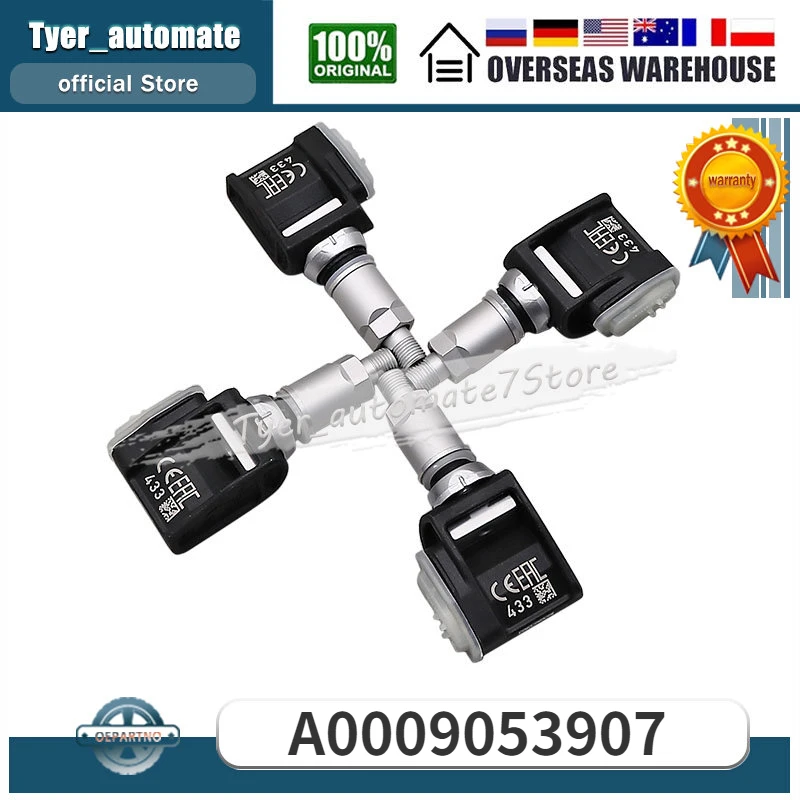 A0009053907 0009053907 433 MHz TPMS Monitorovací systém tlaku pre Mercedes-Benz C/S/E/GLS/GLC/METRIS