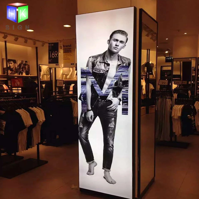 A1 bezrámový tkanina plagátový rám hliníkový podsvietený LED svetelný box pre reklamný displej