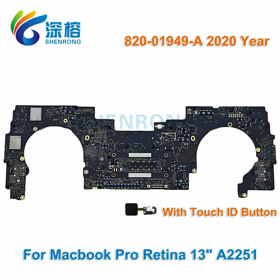 A2251 Základná doska s dotykovým ID 2020 pre MacBook Pro sietnicu 13 