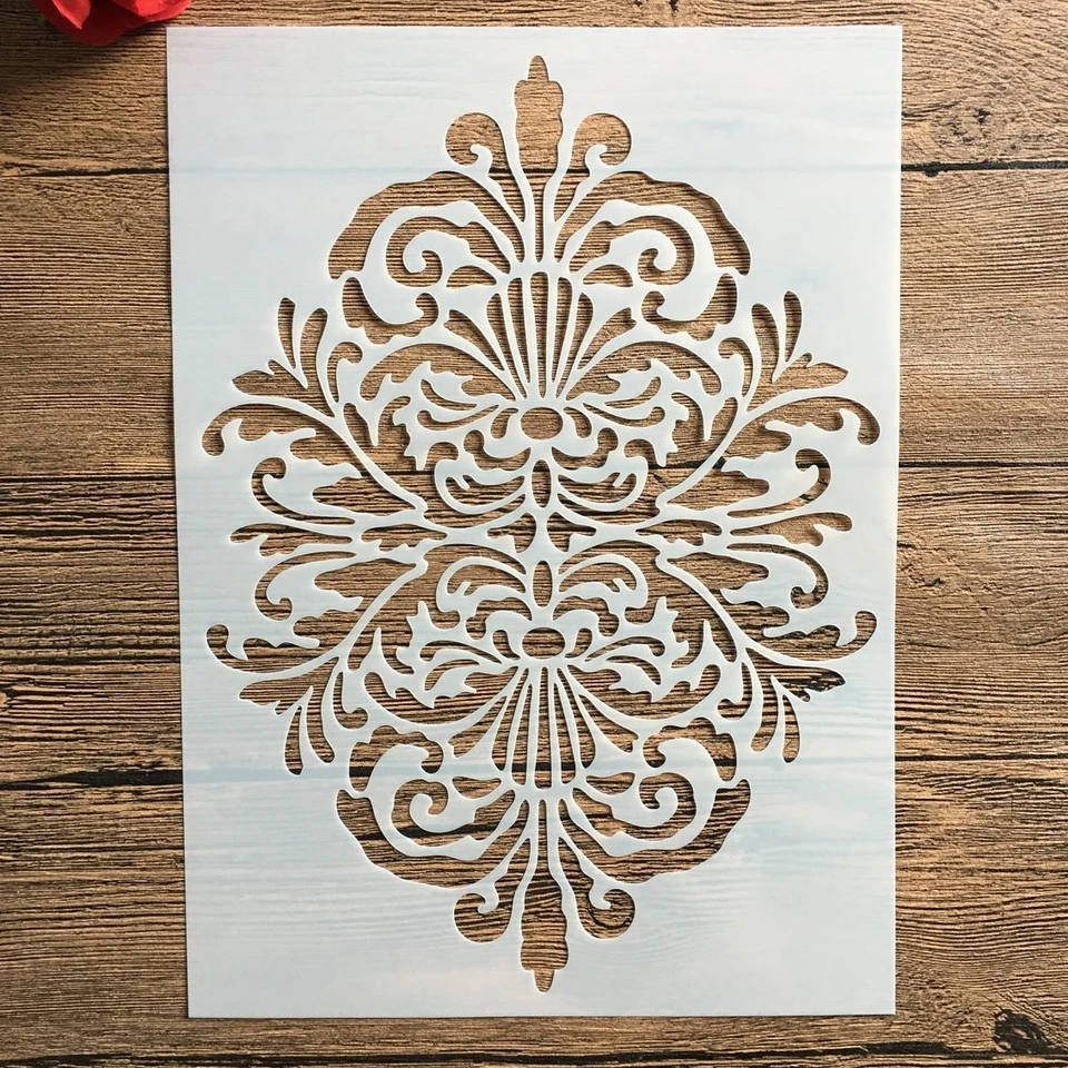 A4 29 * 21cm mandala kutilské šablóny nástenné maľovanie na scrapbook sfarbenie album dekoratívne papierové karty šablóna, tkanina. múr