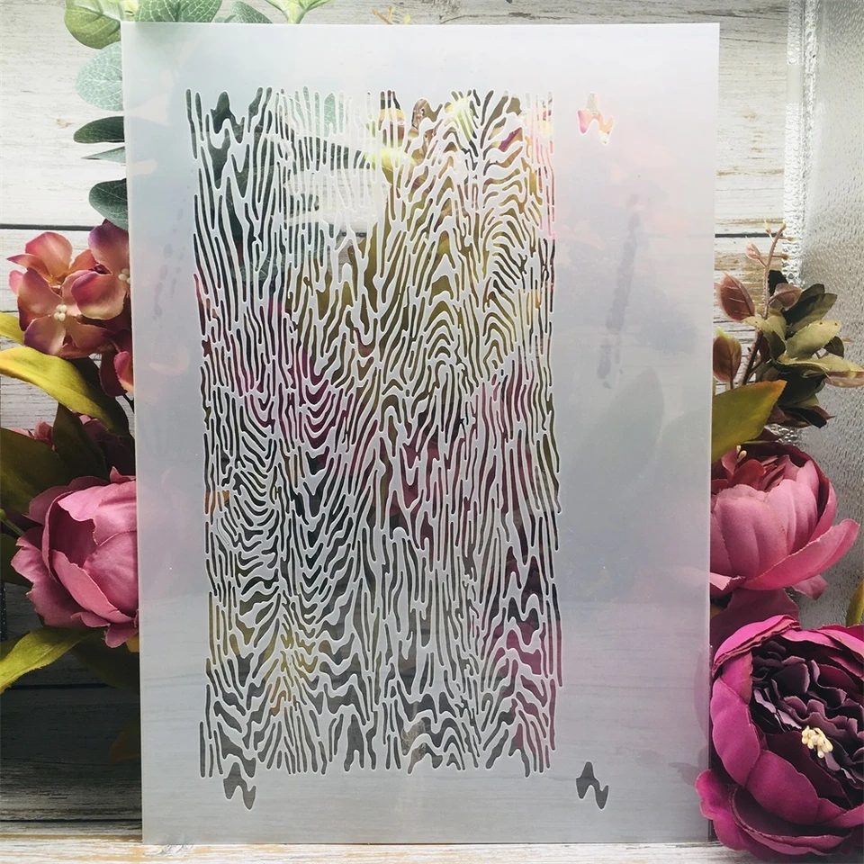 A4 29 cm drevený strom textúra DIY vrstvenie Šabliny nástenné maľovanie na scrapbook sfarbenie eričko album dekoratívna šablóna