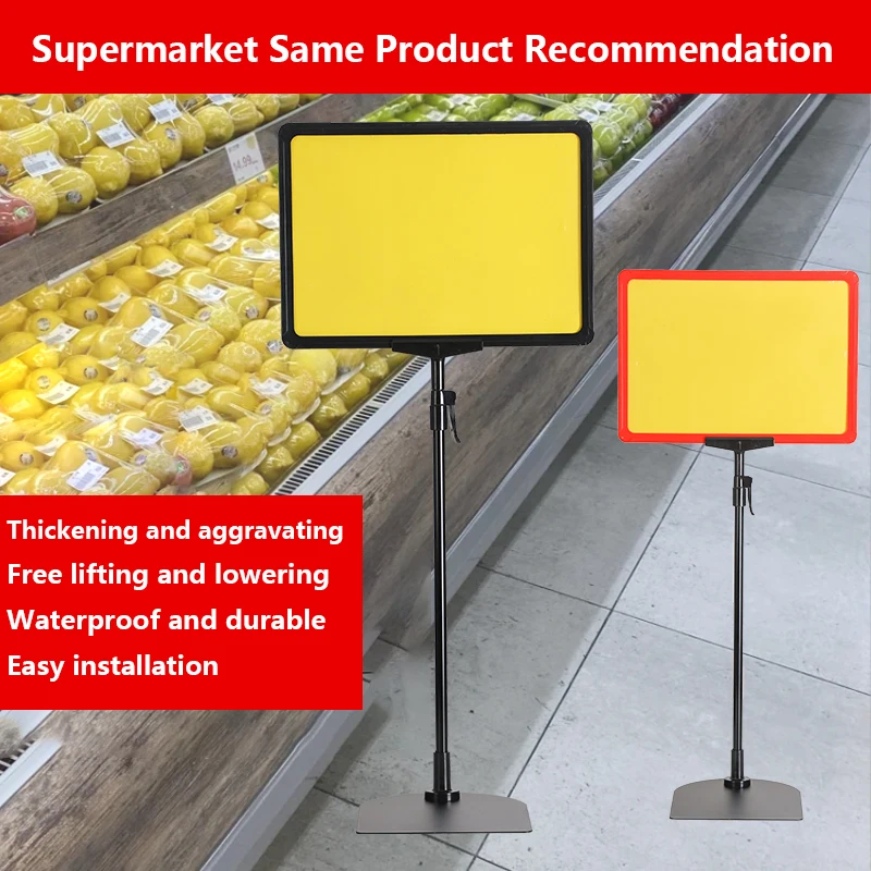A4 A5 Cena potravín Cena Food Signs Reklamný štítok stojan Supermarket Zelenina Cena Clamp Clamp Display Stand