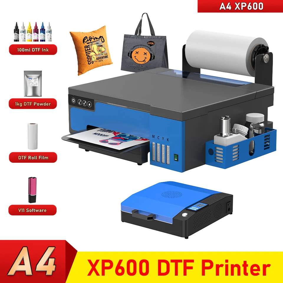 A4 DTF tlačiareň pre EPSON XP600 L805 T TLAČ TLAČ PLAVNÁ TRAKOVAŤ TLAČNÁ TLAČISKA Impresora DTF A4 pre tkaninu