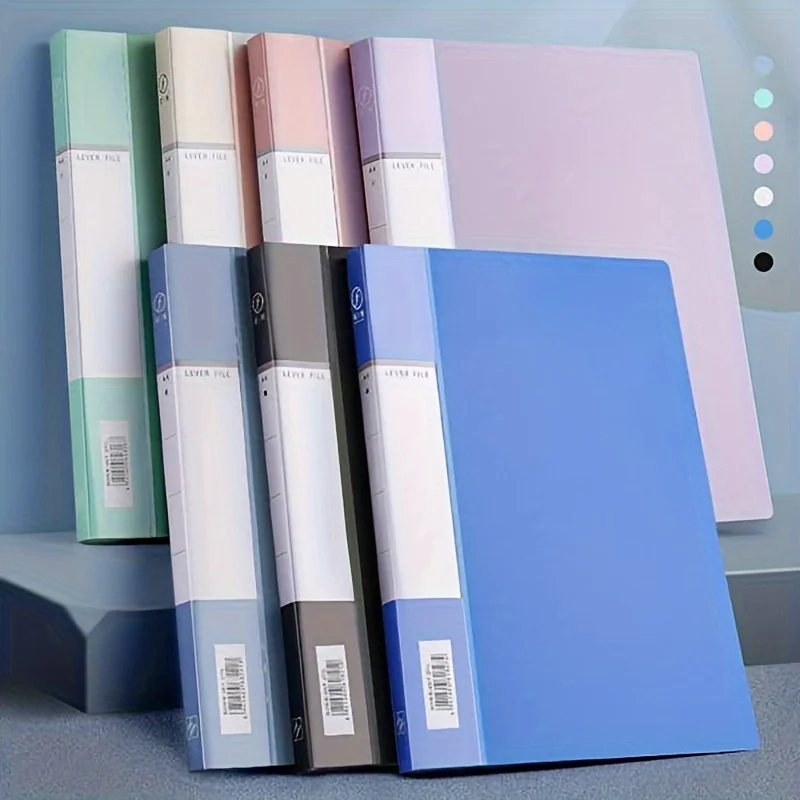 A4 Punchless Binder Plastové písmená s jedným silným klipovým priečinkom Portfólio schránka Padfólio s priečinkom schránky