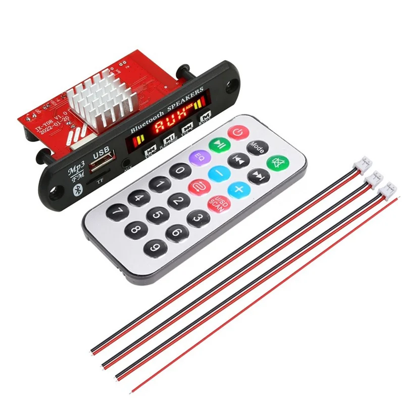 A48Q-2X60W Zosilňovač Bluetooth 5.0 mp3 Decoder Board Handsfree 12V bezdrôtového hudobného prehrávaču zvukový modul USB TF Aux FM Radio Radio
