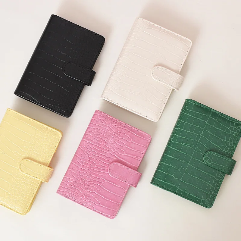 A5/A6 PU Macaroon Crocodile Pattern Loose-Lef iba kryt spojivo mliečnych výrobcov kožený notebook