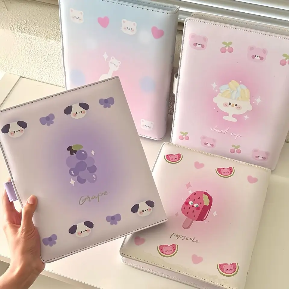 A5 Photo album Cartoon Pu Leather Loose Leaf Photo Card Držiteľ pohľadníc