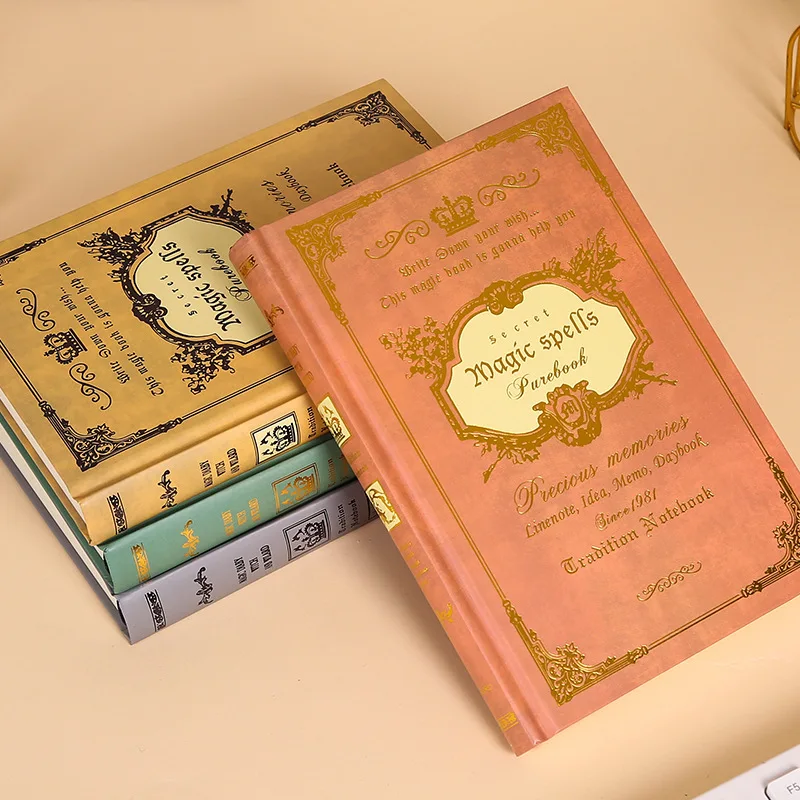 A5 Retro Magic Book Notebook Zhustený tvrdo tváre Poznámkový blok Európska vysoká krása Študent písania kancelárskych potrieb kancelárske príslušenstvo