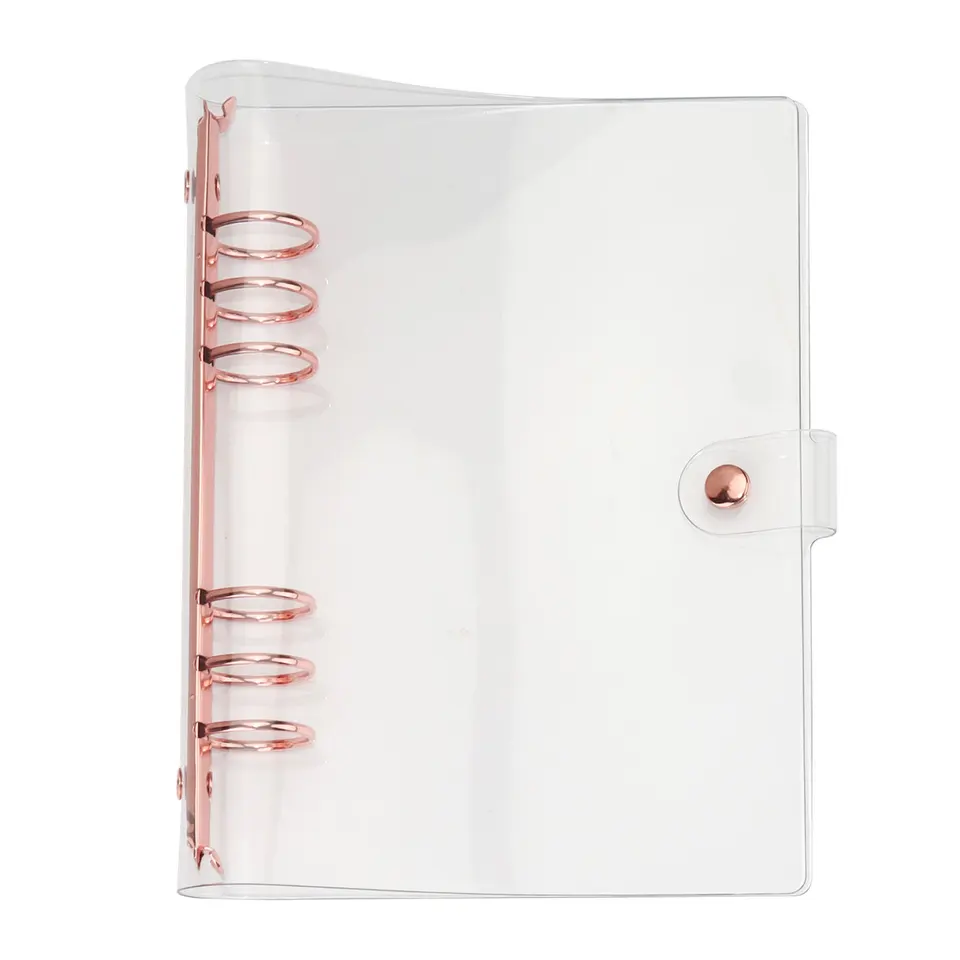 A6/A5 Rose Golden Purple Blue Glitterry Bling Binder Notebook Cover Denda Plánovač papierové obal