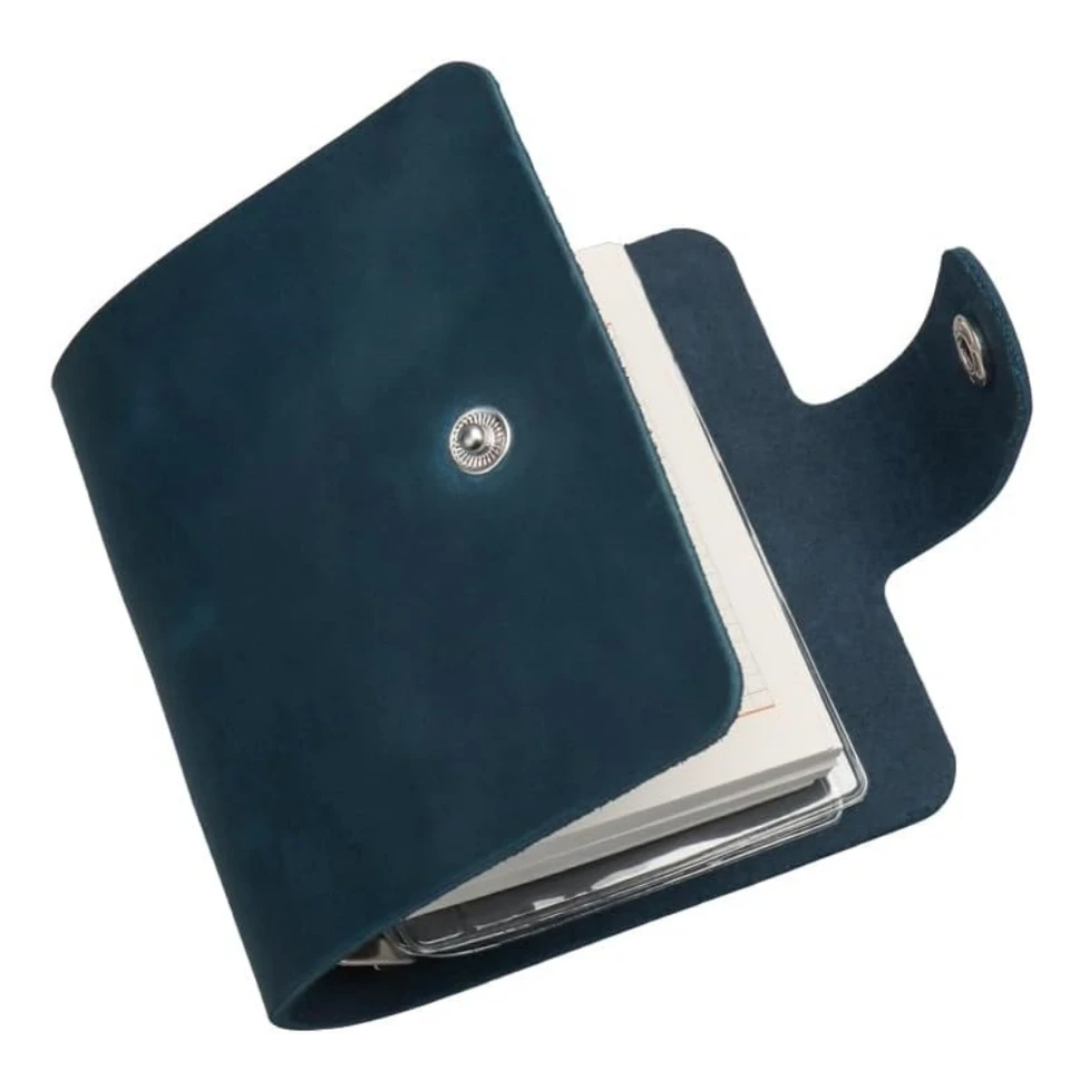 A9 Mini Binder Plánovač kože 3-krúžkové spojivo organizátor Peňaženka 120 listov Memo a týždenné náplne vreciek Plánovač rozpočtu