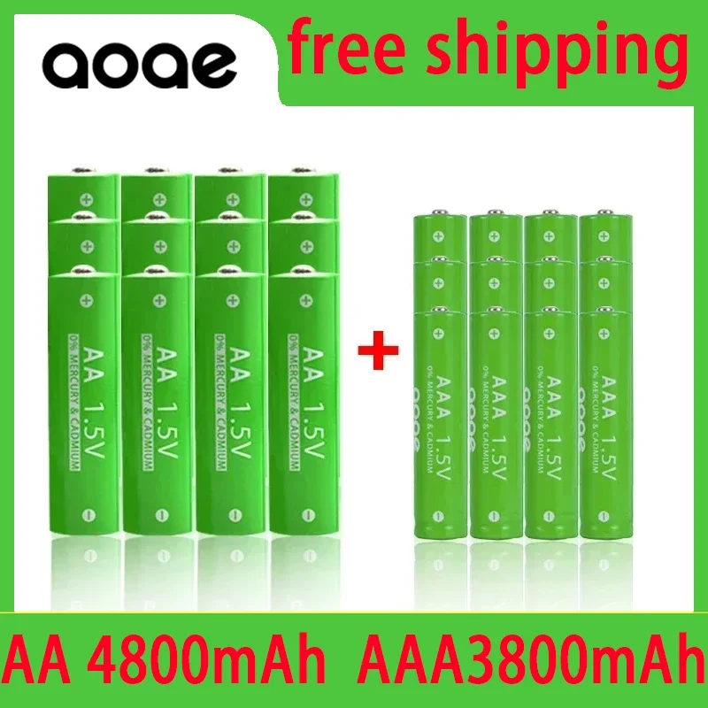 AA + AAA Alkalická batéria AA 1,5 V 4800 mAh/1,5 V AAA 3800 mAh Hračky Sledovanie mp3 prehrávač NUHLAJTE NI-MH batériu