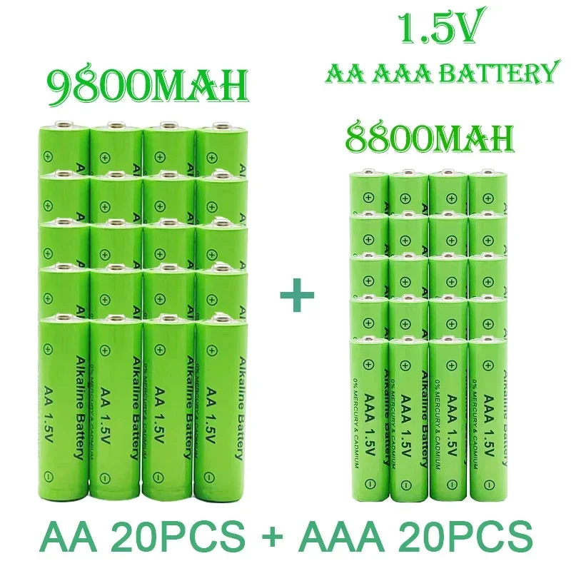 AA AAABATTERY100%Original1.5V RechargeableBattery AA9800MAH AAA8800MAH AA Alkalická batéria FORLELLIGHTOYMP3LONGLIFLIFIFE