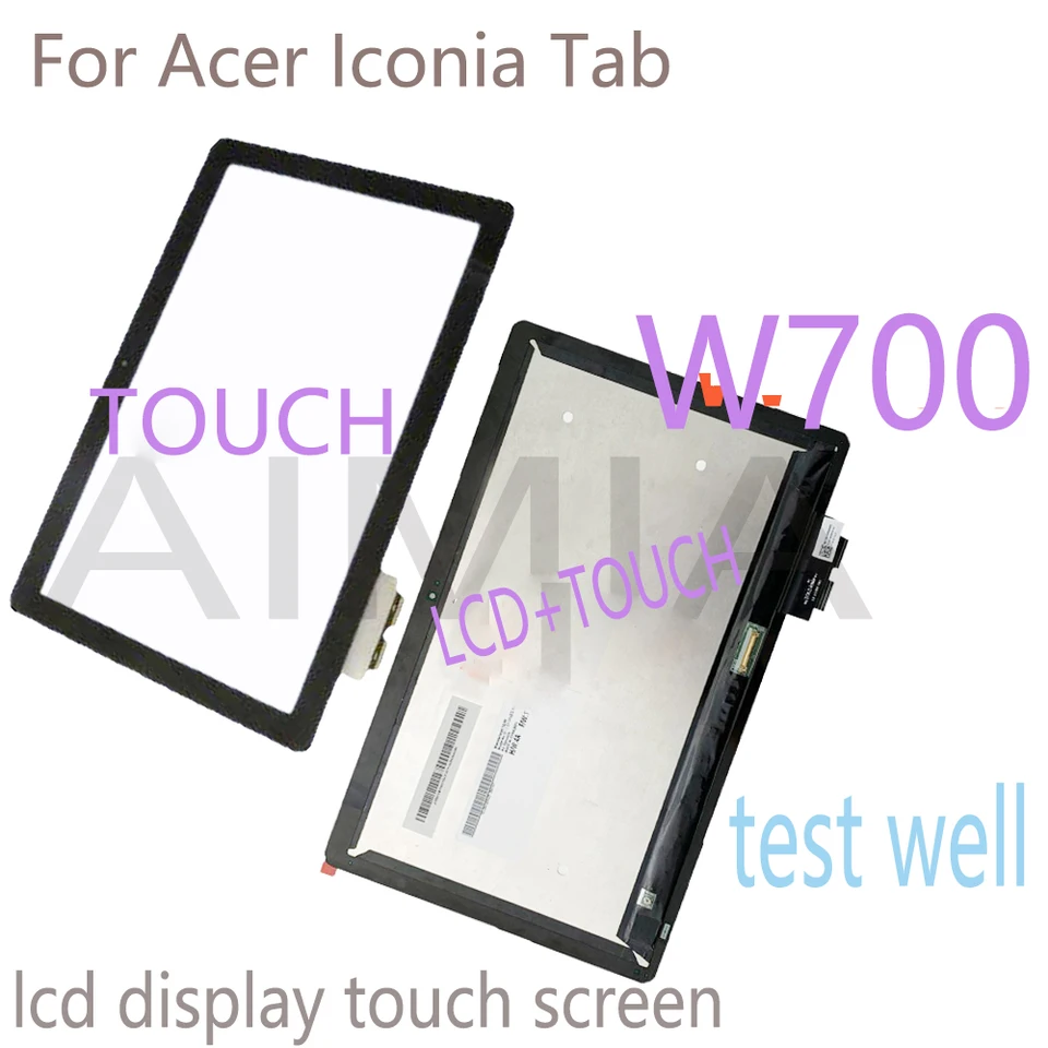 AAA+ 11,6 palca pre kartu Acer Iconia W700 LCD Displej dotykovej obrazovky Digitalizátor skla Zostava skla pre kartu Acer Iconia W700 LCD