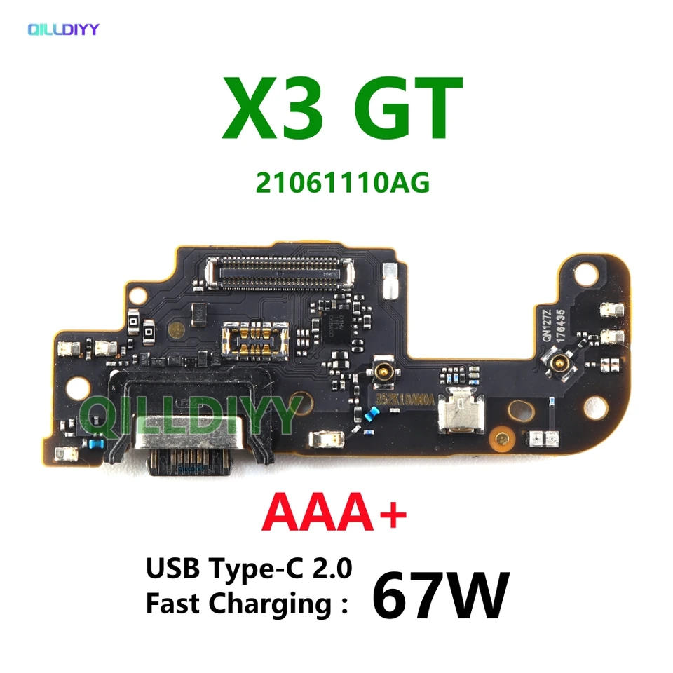 AAA+ pre Xiaomi POCO X3 GT nabíjačku USB Typ C Port Connector Dock Dock Plug Mic Flex kábel X3GT 21061110AG