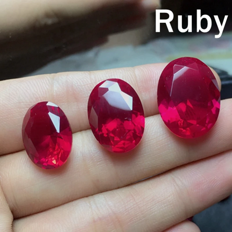 AAAA+ Veľká prírodná rubínová 13x18mm Srí-Lanka Garnet Ruby Oval Cut VVS Loose Gemstone Jewnry