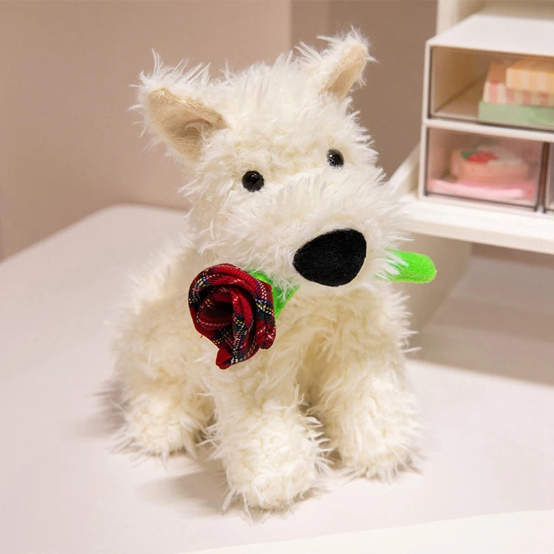 AB38-CUTE ROSK DOG Hračka plyšová hračka plyšová valentínska dňová plyšová hračka