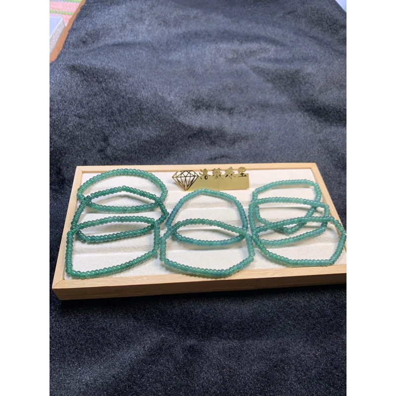 Abacus single circletransparent no crack Blue Water Jade Dish Ruads Breat Live Broadcast