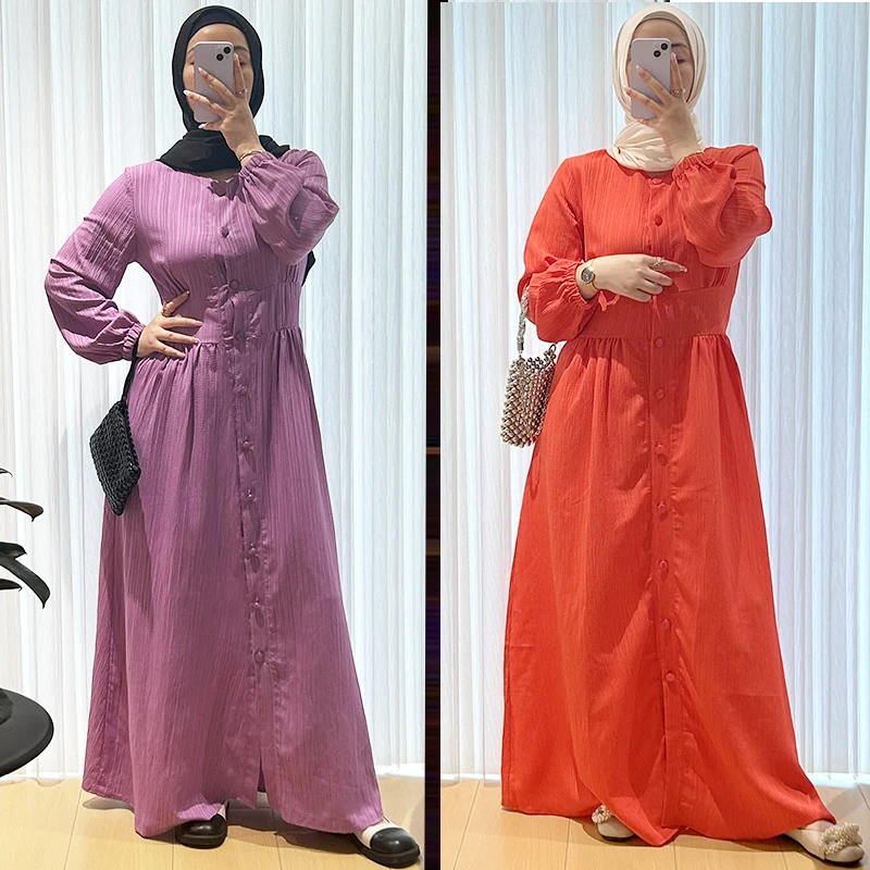 Abaya Moslim Long Rúch Dámska dámska sukňa Moslimské oblečenie na Blízkom východe Dámske šaty plus mu-712