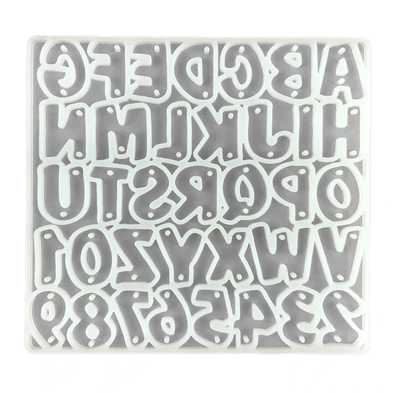 Abeceda keychain epoxidová živici pleseň Číslo Číslo náušníc prívesok Silikón