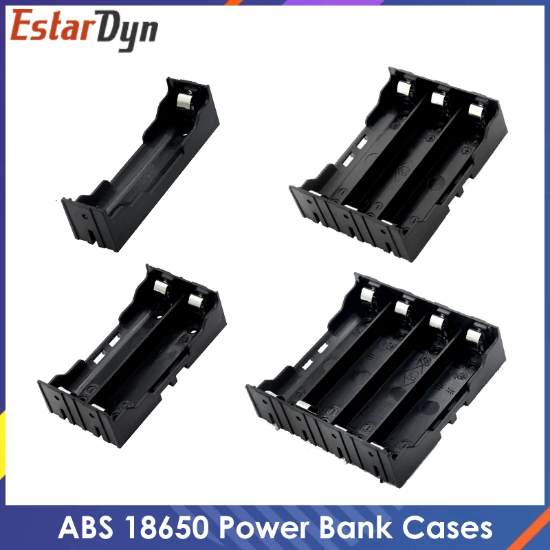 ABS 18650 Puzdrá o elektrickej banke 1x 2x 3x 4x 18650 Držiak batérie SKLADOVÉ PUCION 1 2 3 4 Slot batérie Kontajner s tvrdým kolíkom