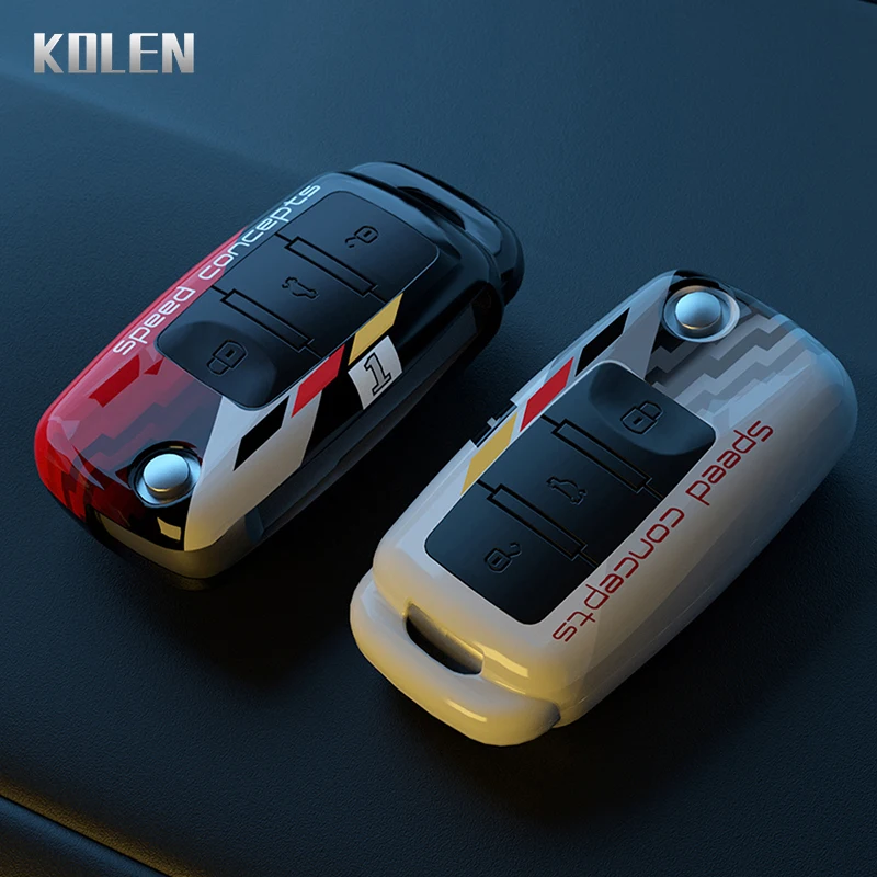 ABS auto skladacie puzdro kryt krytu pre Volkswagen VW Polo Golf Passat Beetle Caddy Tiguan SkoDa Octavia Kodiaq Seat Leon Altea