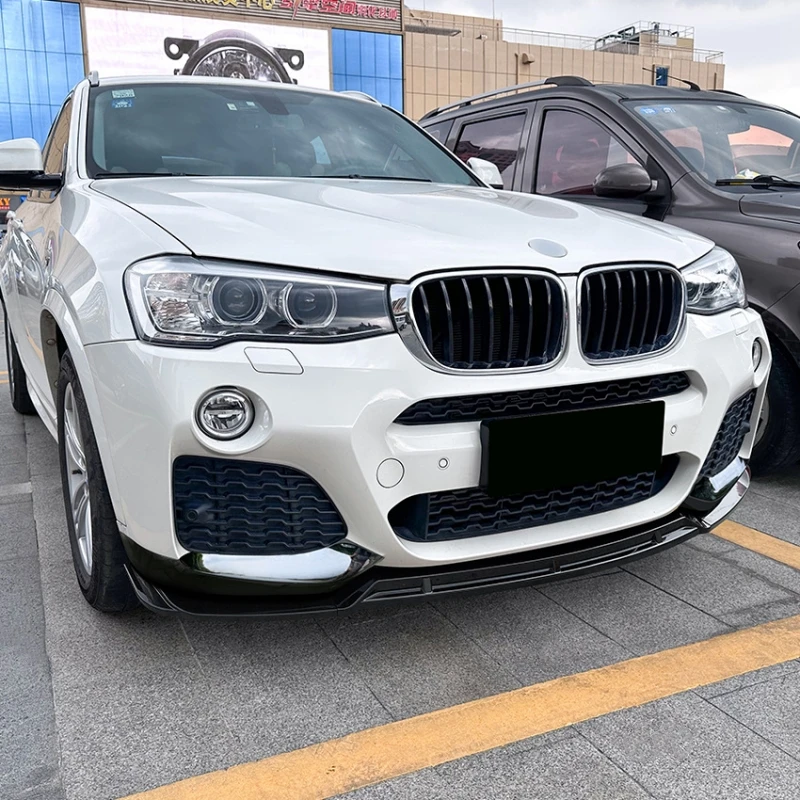 ABS Car Front Bumper Splitter Lip pre BMW X3 F25 X4 F26 20I 28I 30D 35I 35D M40I 2014-2018 Protect FACELIFT GUARD