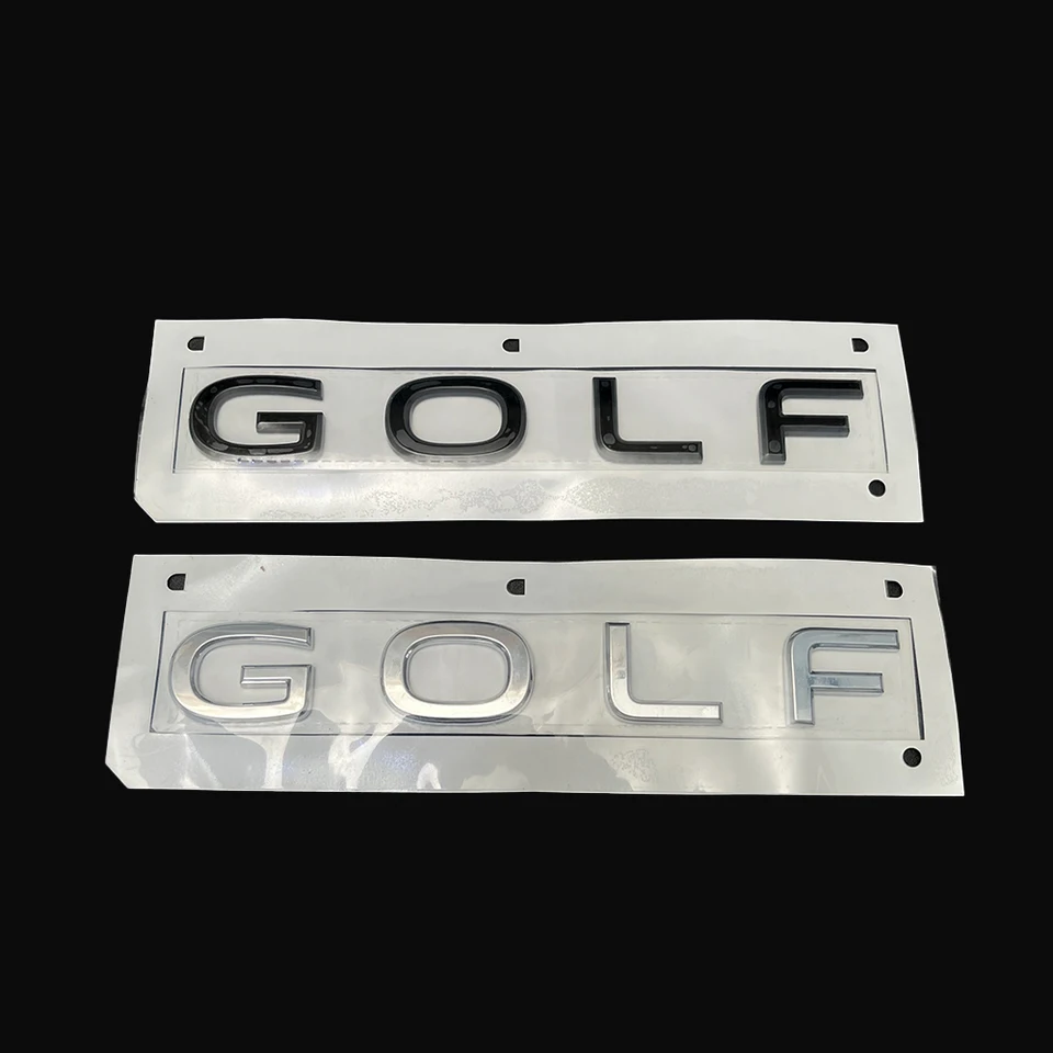 ABS Car Zadný kmeň znak odznak Logo pokrýva strieborné lesklé čierne písmená nálepka pre golf 8 Rline Auto príslušenstvo