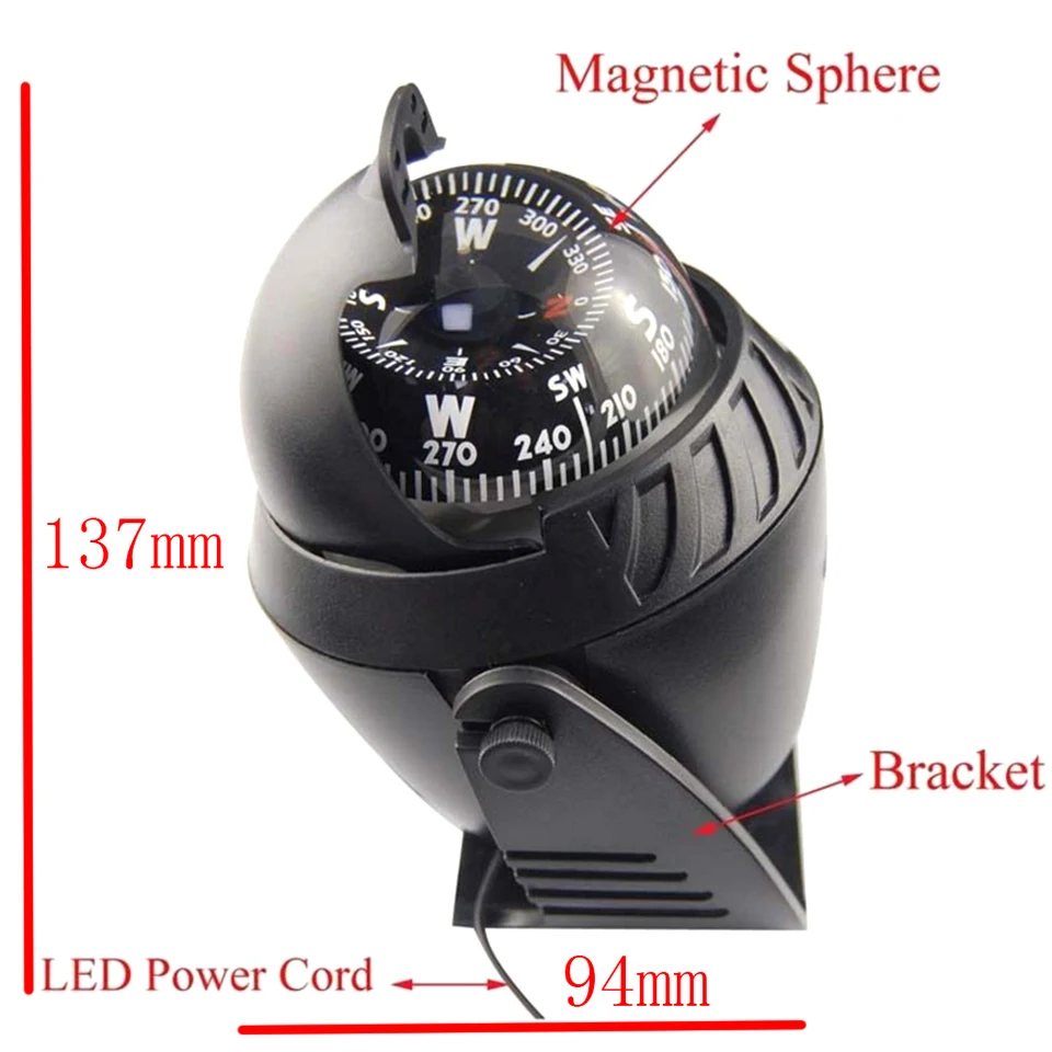 ABS LED LIGHT a Compass Sea Cruise Boat Truck Multifunkcia vysokej kvality