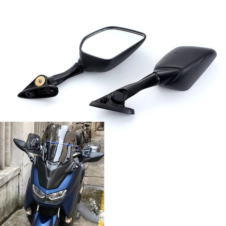 ABS Motocykel Zadné zrkadlá Zrkadlá Čierny skúter motocyklov bočné zrkadlá pre Yamaha Xmax 300 XMAX300 NMAX155 NMAX 155
