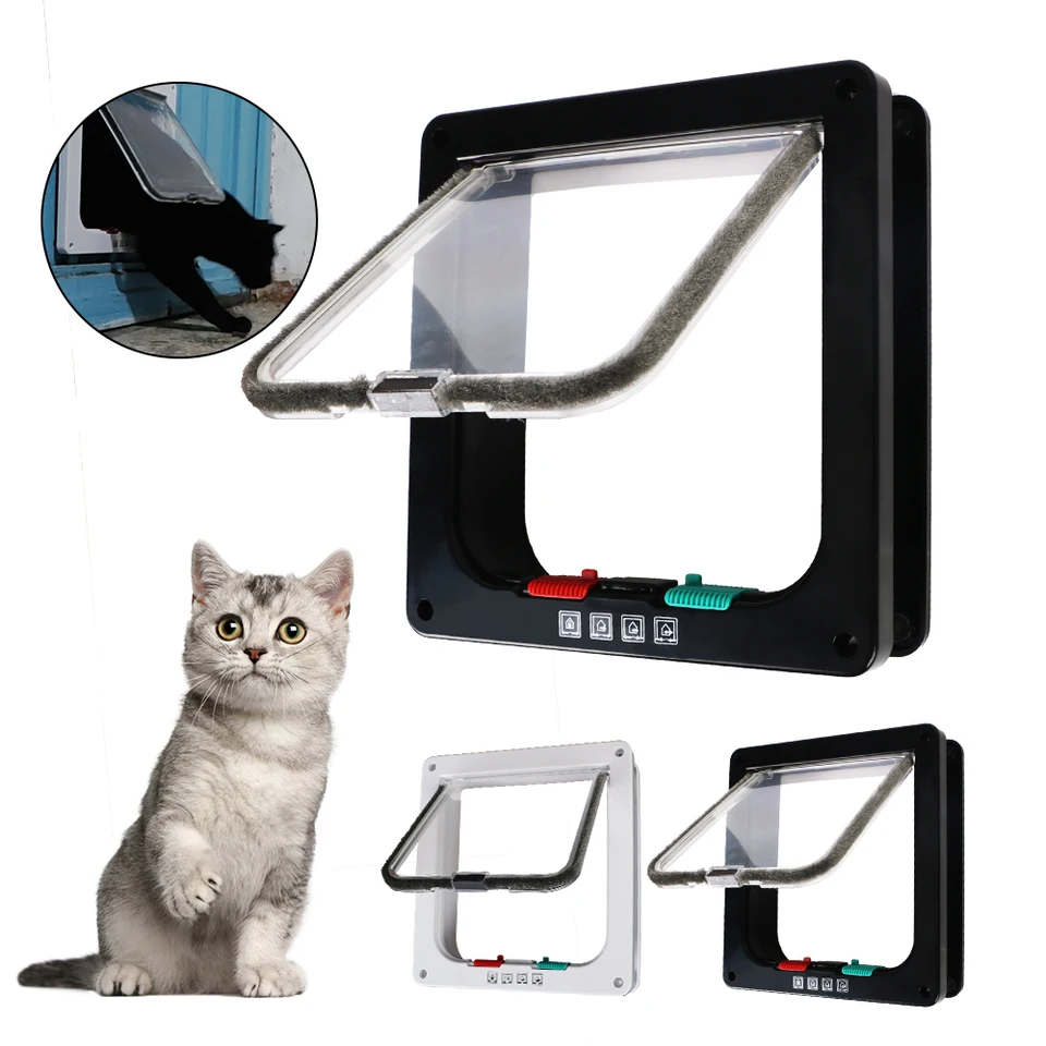 ABS plast so štvorcestným zámkom bezpečnostných klapiek Dvere Pes Dog Cat Flap Dvere pre psie mačiatko malé domáce zviera Dodávky mačiek