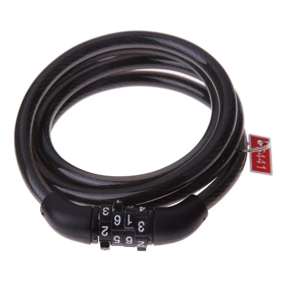 ABS s oceľovým drôtom Bicycle Code Lock Lock 4-ciferné heslo 1200 mm bezpečnostný reťazec Univerzálny proti krádež