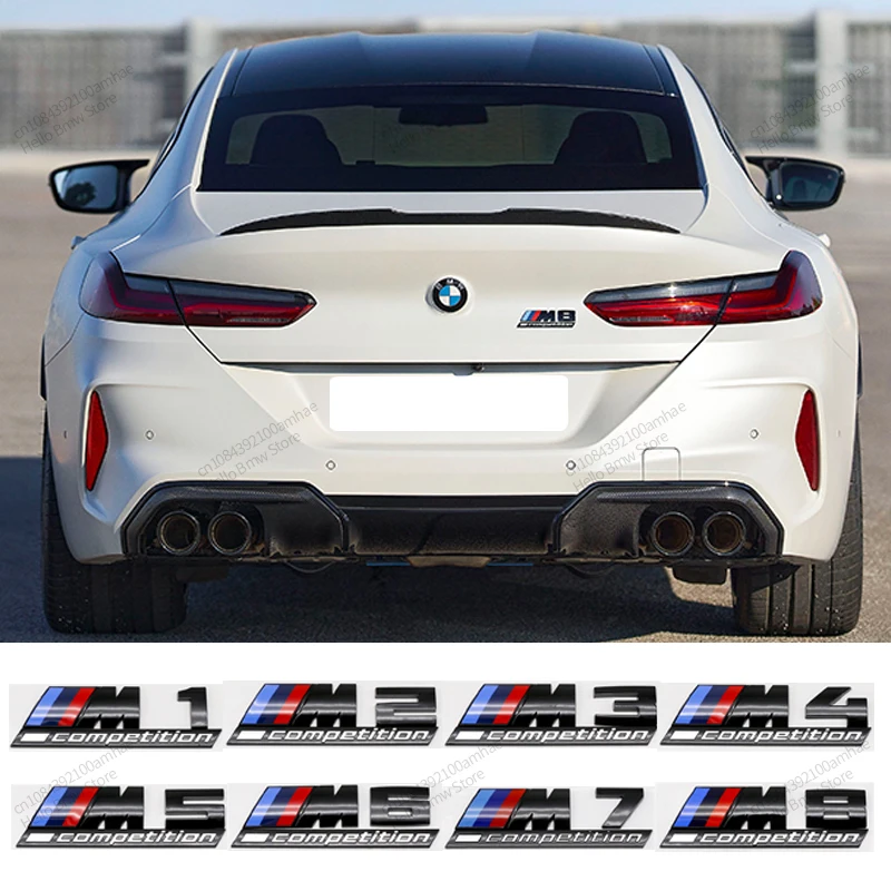 ABS strieborný lesklý čierny M1 M2 M3 M4 M5 M6 M7 M8 Znak pre BMW Thunder Edition