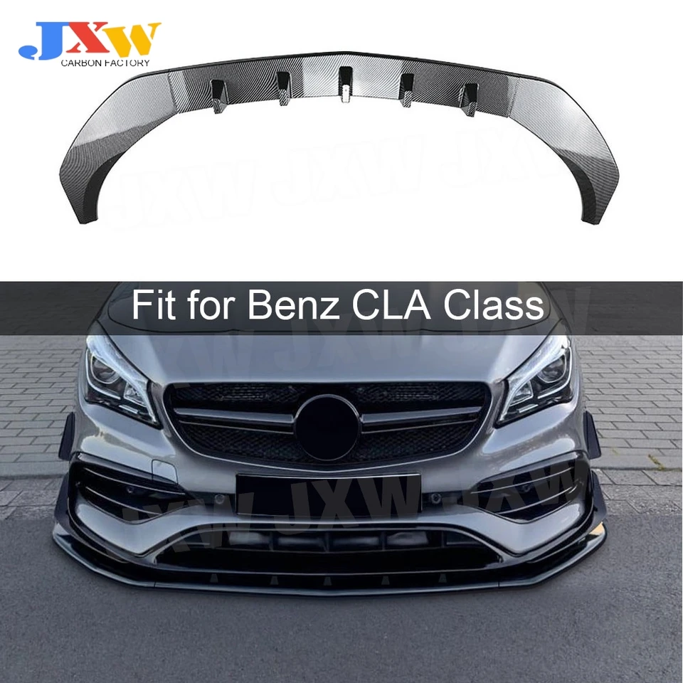 ABS Trojsekčný predný nárazník Spiler Body Body pre Benz CLA Class C117 CLA200 260 CLA45 AMG 2016-2019 Predĺženie nárazníka