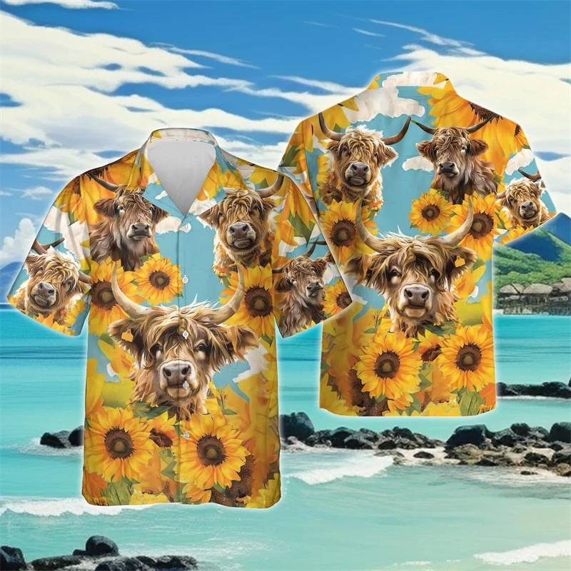 Abstrakt kravy Grafické košele s krátkym rukávom pre mužov oblečenie Hawaii Flower Beach košeľa harajuku módne blúzky krásne dámske vrcholy