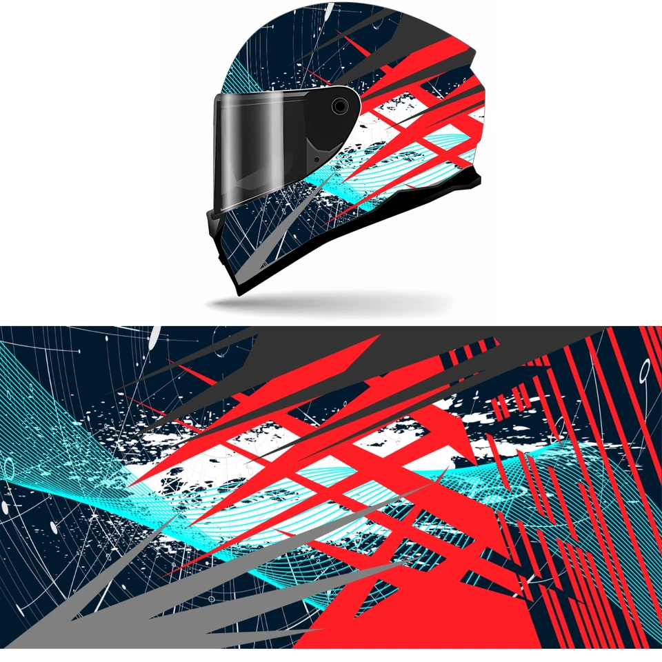 Abstrakt prúžku nepravidelná grafika motocyklové nálepky na prilby
